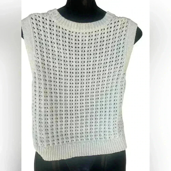 Cotton By Autumn cashmere cream with neon frekles vest top size Small used - Picture 3 of 7